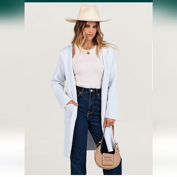 ANRABESS Cardigan for Women Open Front Oversized Hoodie Sweater Coat Casual Pock - Picture 8 of 9